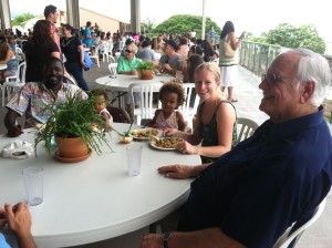 First meal at the Aloha Cafeteria 